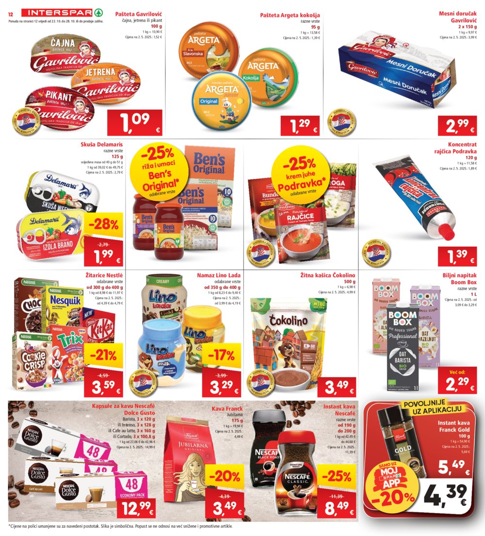 INTERSPAR katalog Akcija 22.10.-28.10.2025.