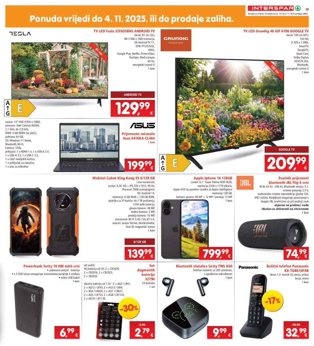 INTERSPAR katalog Akcija 22.10.-28.10.2025.