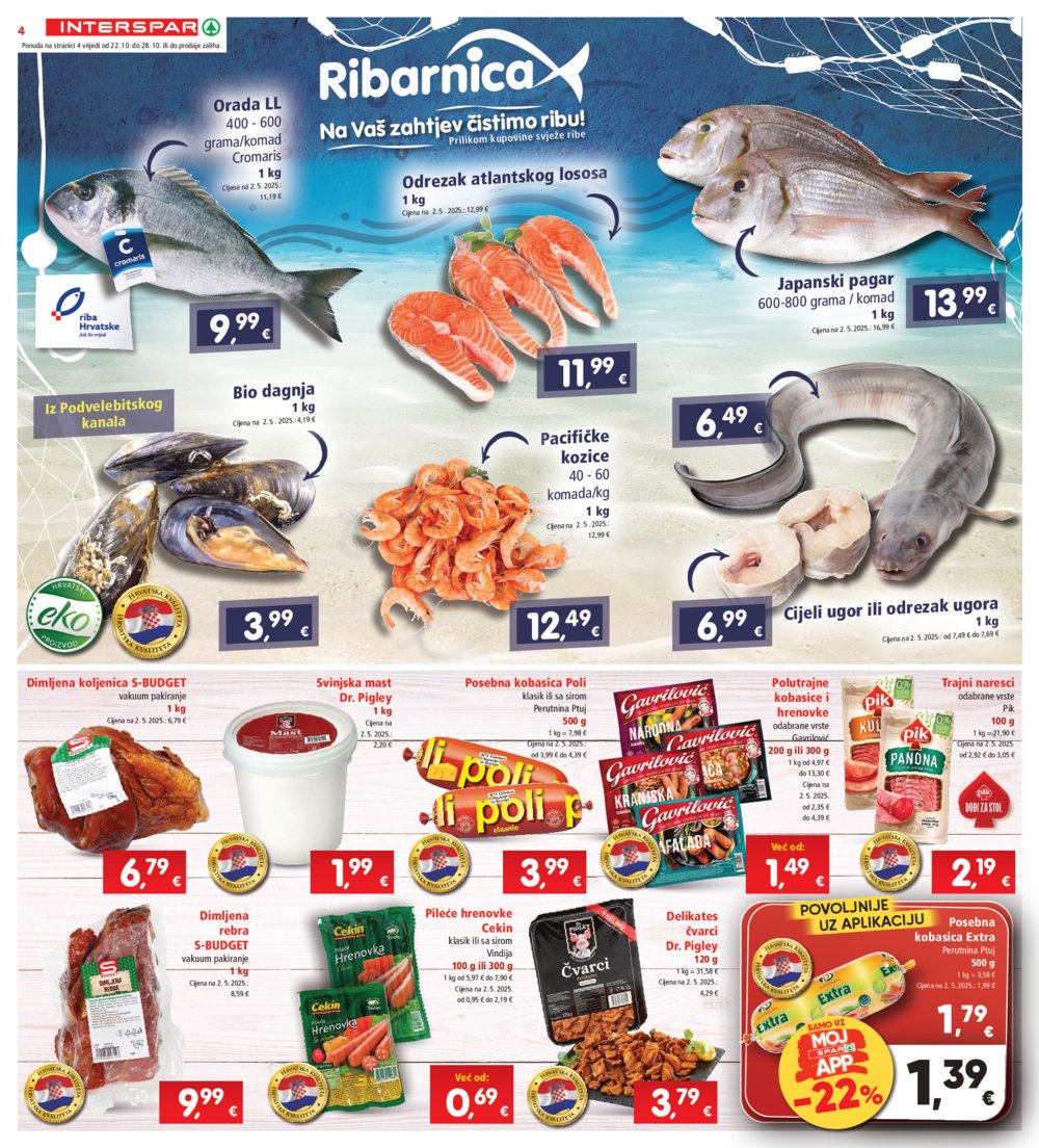 INTERSPAR katalog Akcija 22.10.-28.10.2025.