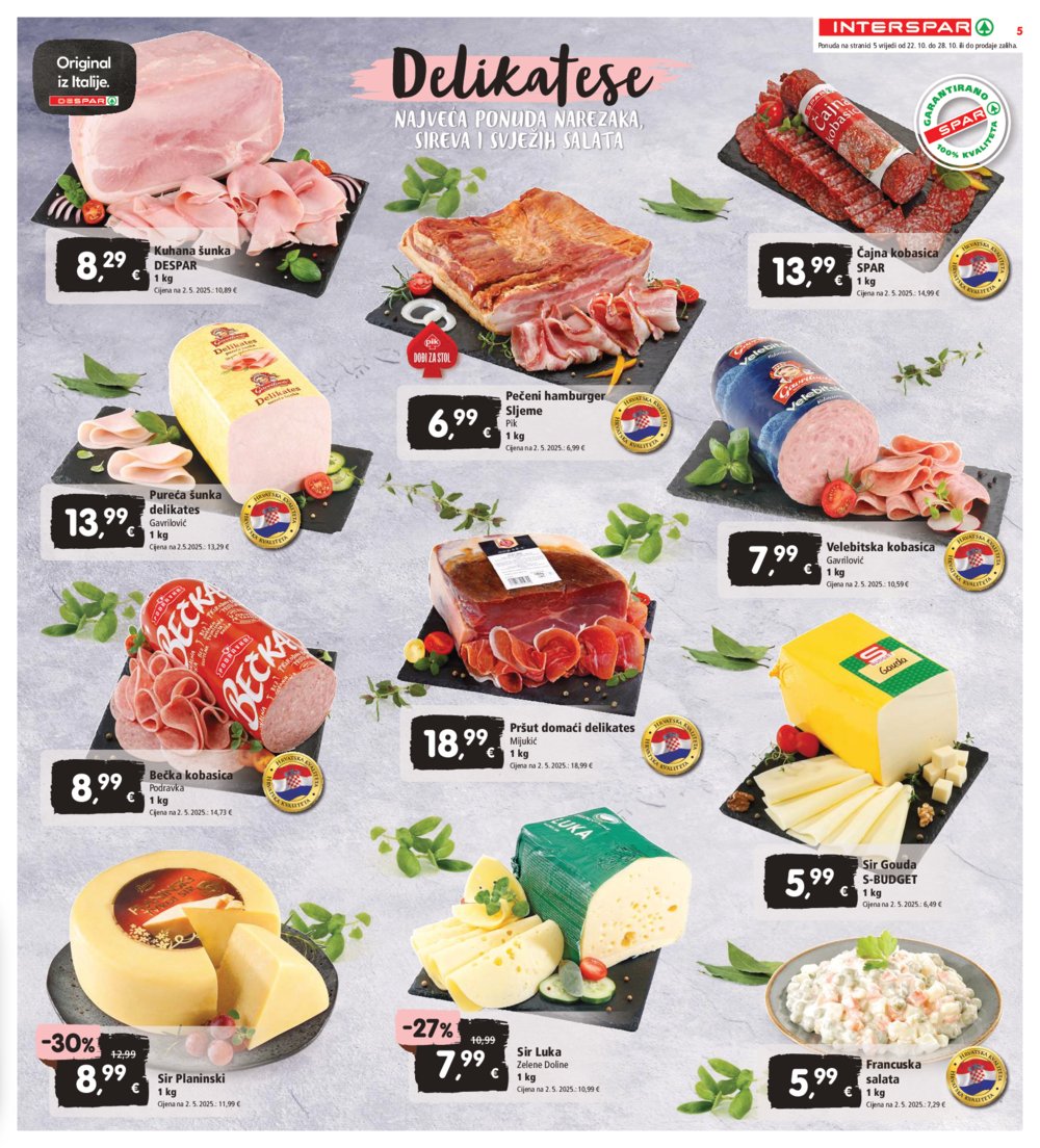 INTERSPAR katalog Akcija 22.10.-28.10.2025.