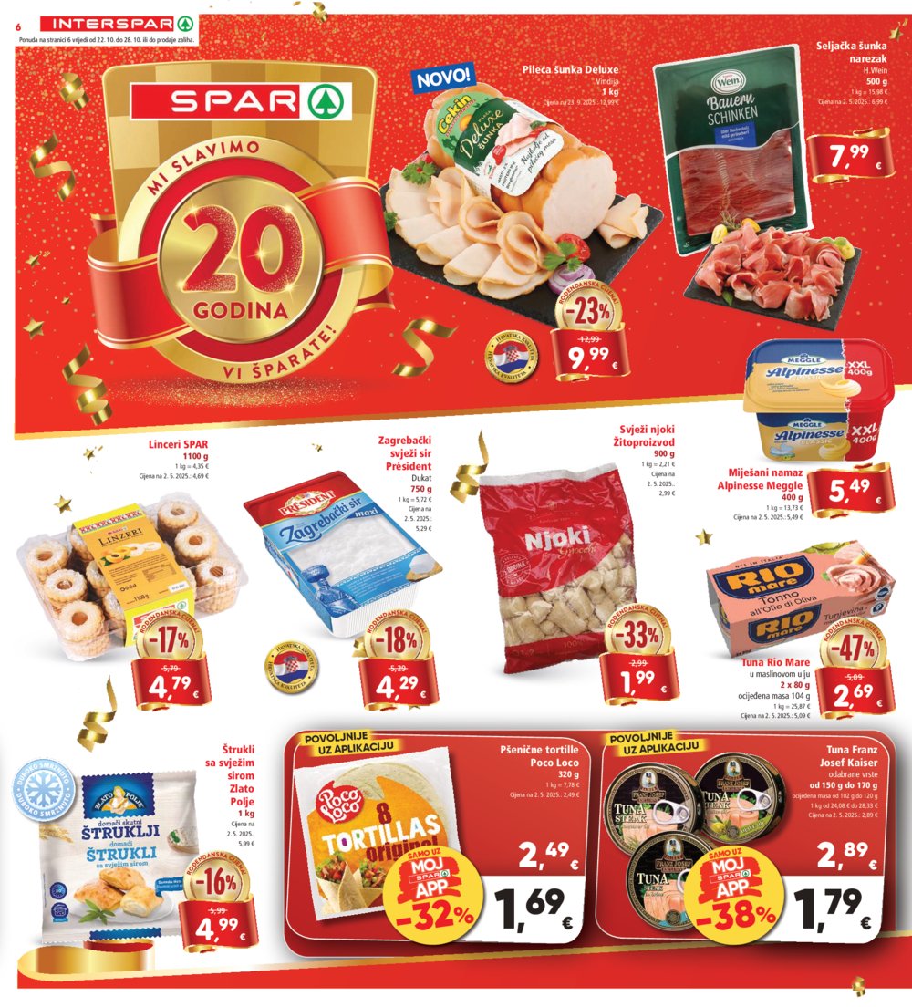 INTERSPAR katalog Akcija 22.10.-28.10.2025.