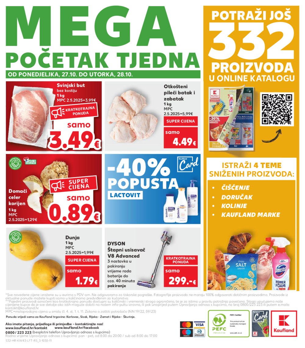 Kaufland katalog Akcija 22.10. - 28.10.2025. Ka, Si, Ri