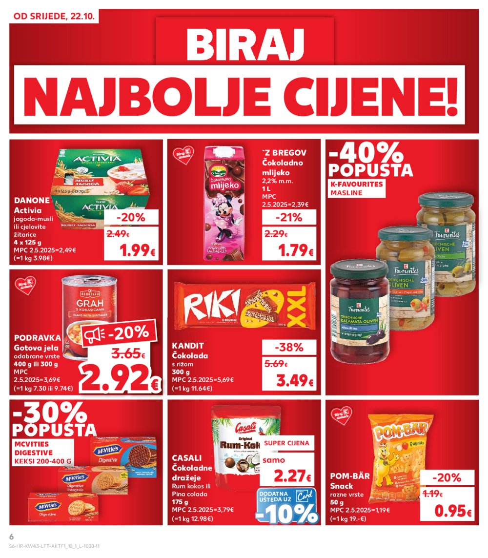 Kaufland katalog Akcija 22.10. - 28.10.2025. Ka, Si, Ri
