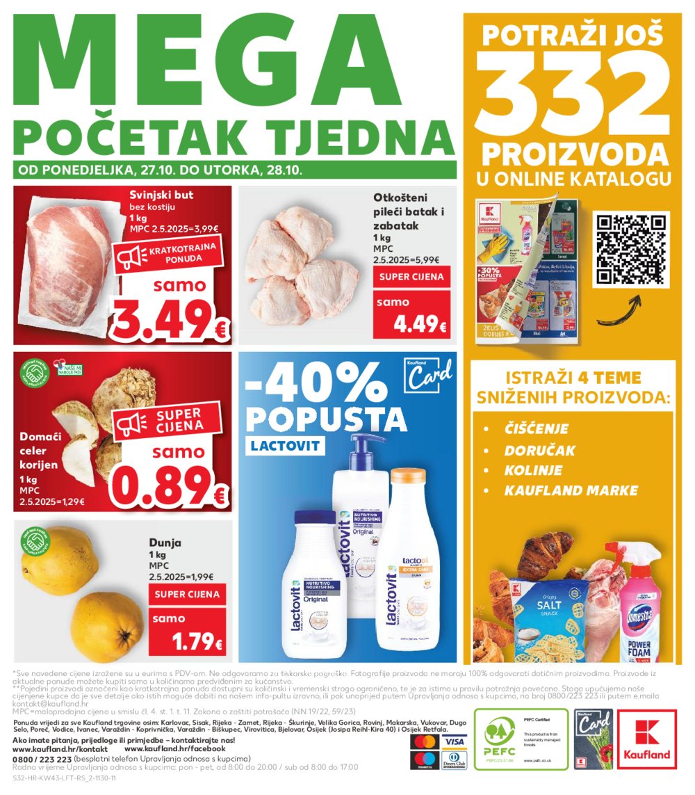 Kaufland katalog Akcija 22.10. - 28.10.2025. Odabrane poslovnice