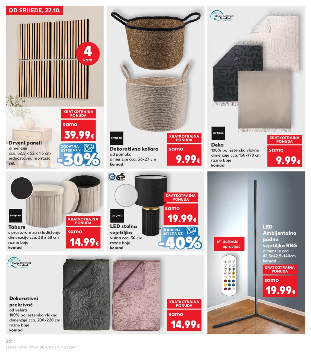 Kaufland katalog Akcija 22.10. - 28.10.2025. VG, Po, Ro, Vo, Vu, DS, Ma, Iv