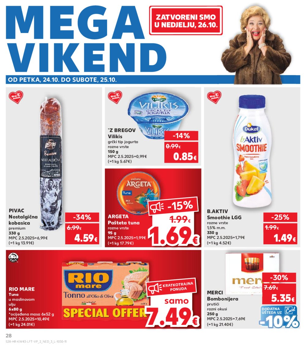 Kaufland katalog Akcija 22.10. - 28.10.2025. VG, Po, Ro, Vo, Vu, DS, Ma, Iv