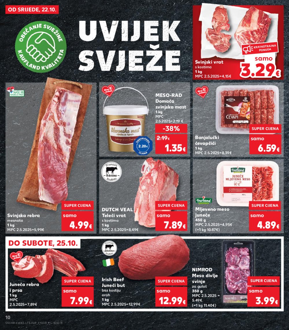 Kaufland katalog Akcija 22.10. - 28.10.2025. VG, Po, Ro, Vo, Vu, DS, Ma, Iv