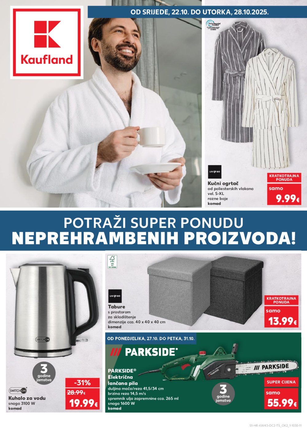 Kaufland katalog Neprehrambenih proizvoda 22.10. - 28.10.2025. Vg, Po, Ro, Vo, Vu, DS, Ma, Iv