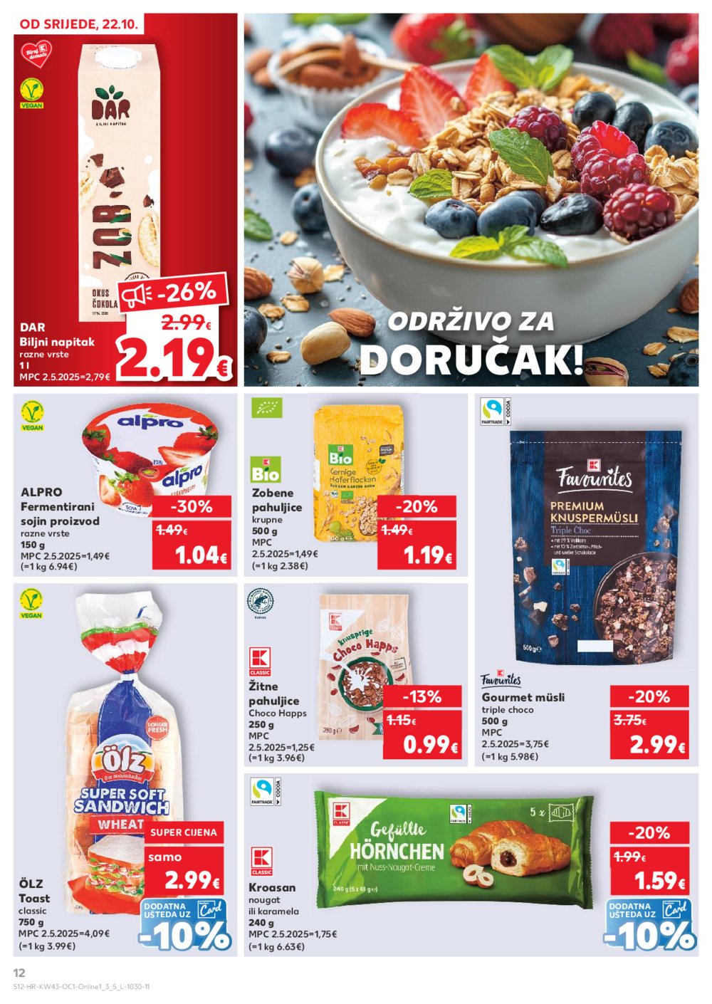 Kaufland katalog Robne marke 22.10. - 28.10.2025. Odabrane poslovnice