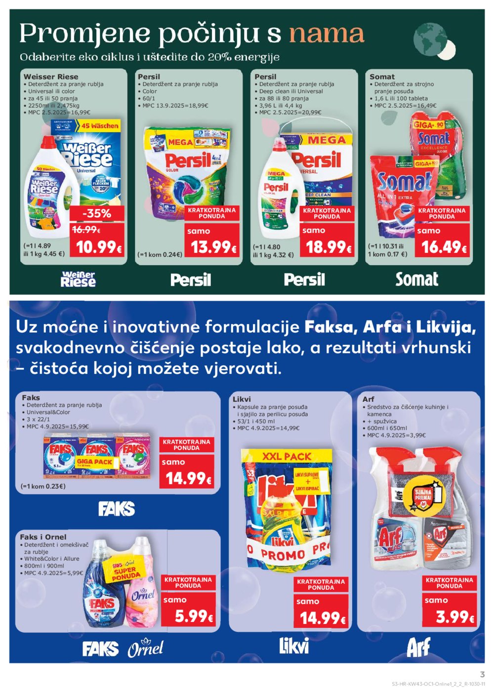 Kaufland katalog Robne marke 22.10. - 28.10.2025. Odabrane poslovnice