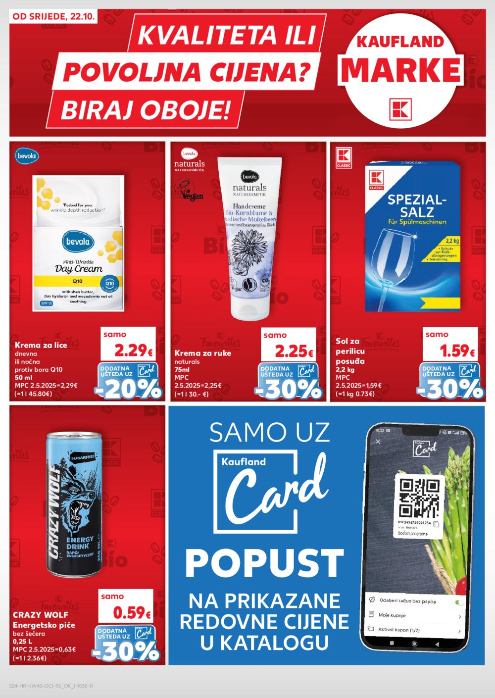 Kaufland katalog Robne marke 22.10. - 28.10.2025. Odabrane poslovnice