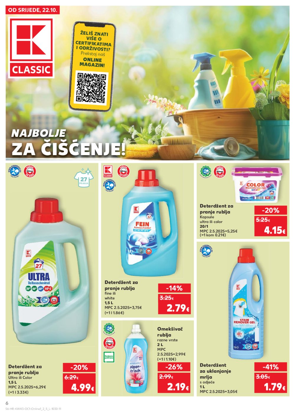 Kaufland katalog Robne marke 22.10. - 28.10.2025. Odabrane poslovnice