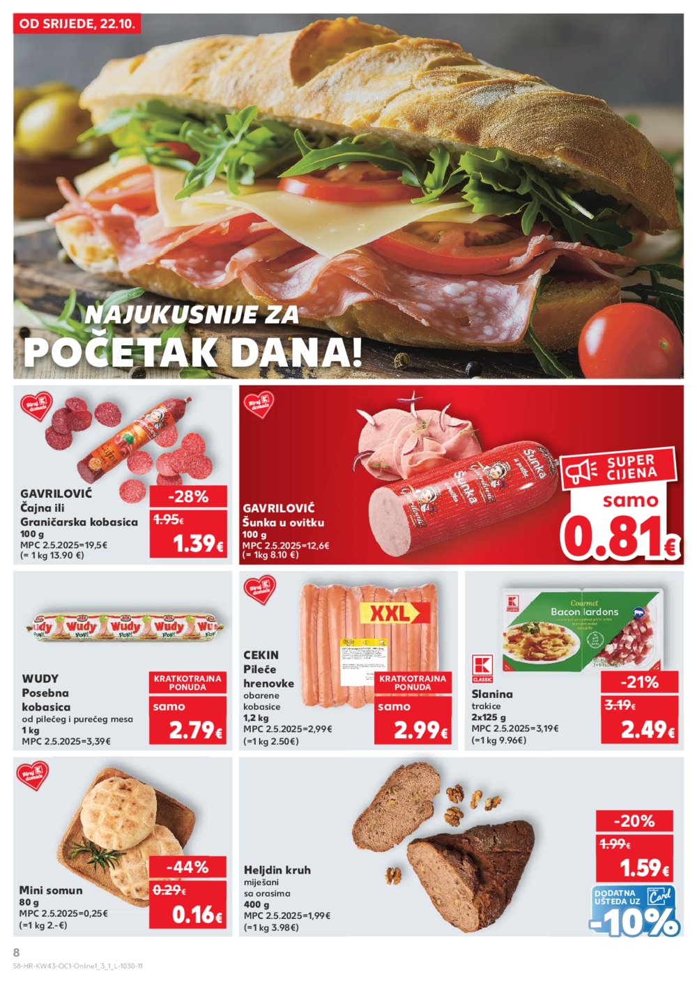 Kaufland katalog Robne marke 22.10. - 28.10.2025. Odabrane poslovnice