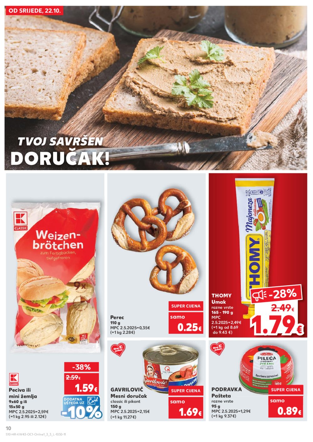 Kaufland katalog Robne marke 22.10. - 28.10.2025. Odabrane poslovnice