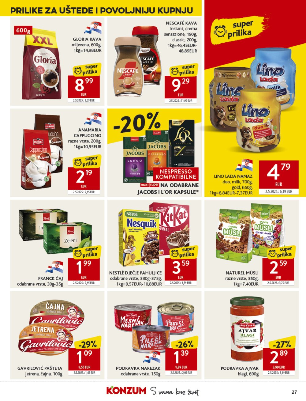 Konzum katalog Akcija 22.10. - 28.10.2025.