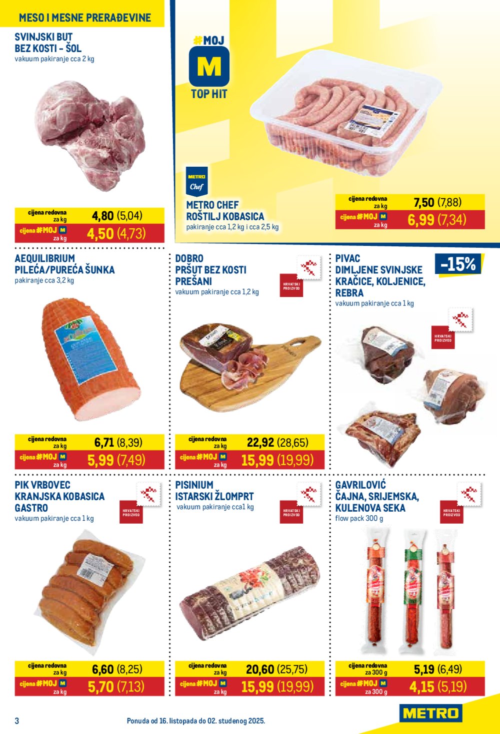 Metro katalog Prehrana i neprehrana 16.10. - 02.11.2025.