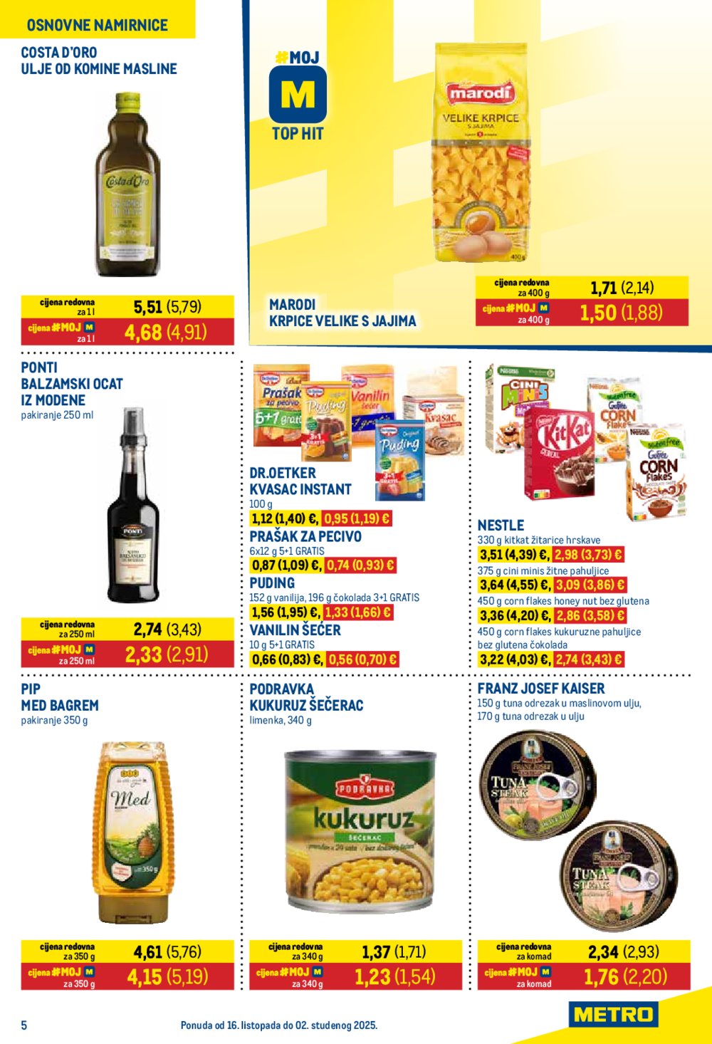 Metro katalog Prehrana i neprehrana 16.10. - 02.11.2025.