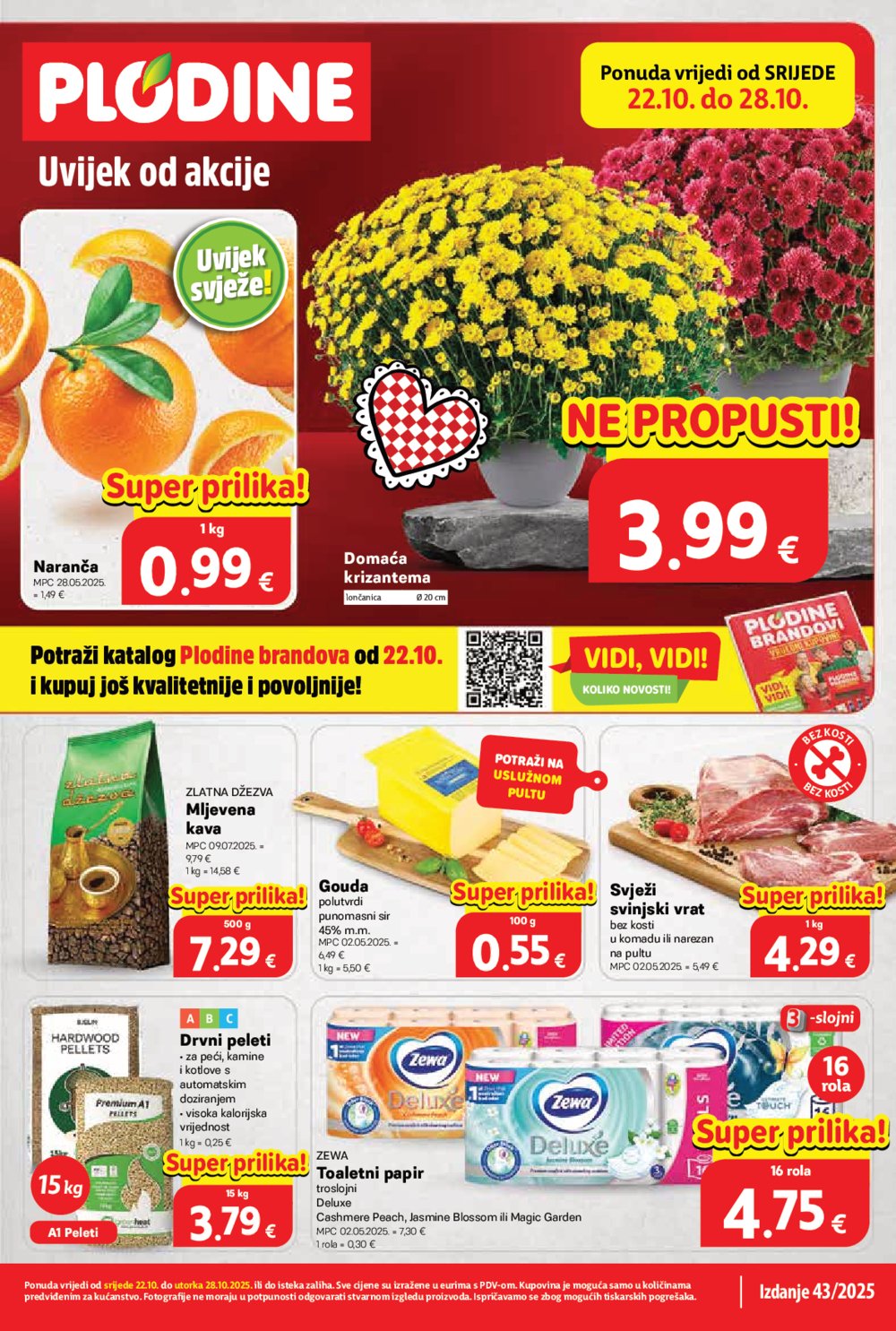 Plodine katalog Akcija 22.10. - 28.10.2025.