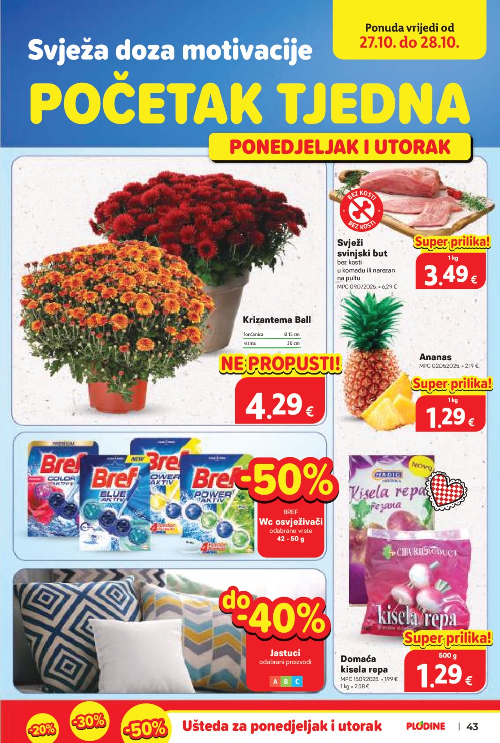 Plodine katalog Akcija 22.10. - 28.10.2025.