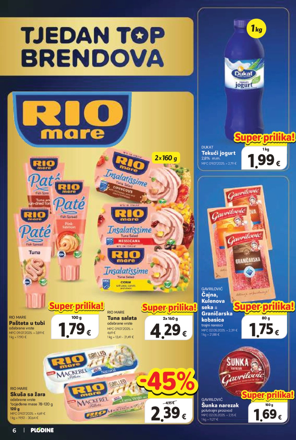Plodine katalog Akcija 22.10. - 28.10.2025.