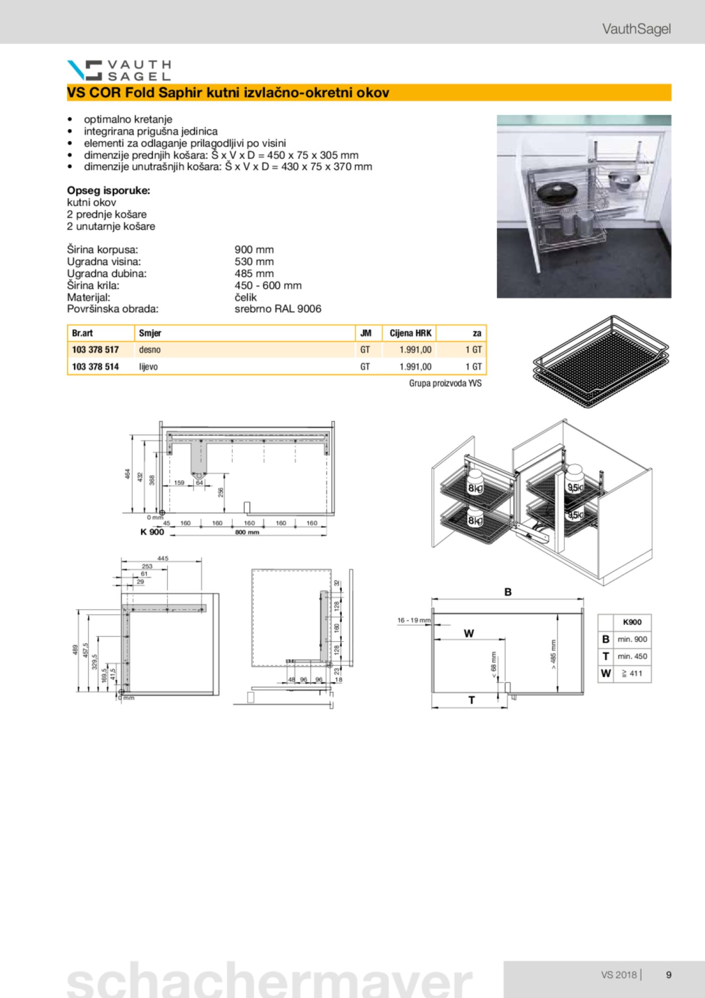 Schachermayer katalog Izvlačno okretni okov 02.10.-31.05.2019.