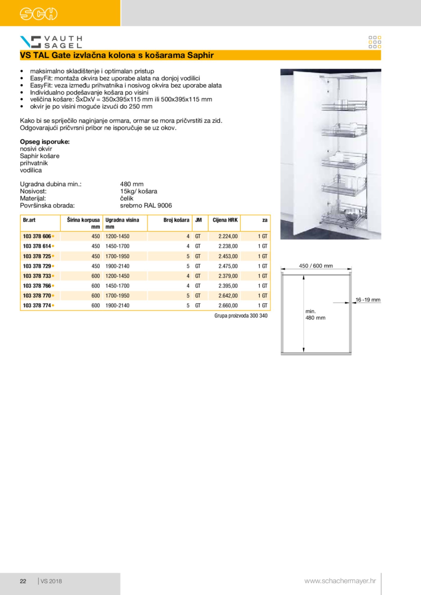 Schachermayer katalog Izvlačno okretni okov 02.10.-31.05.2019.