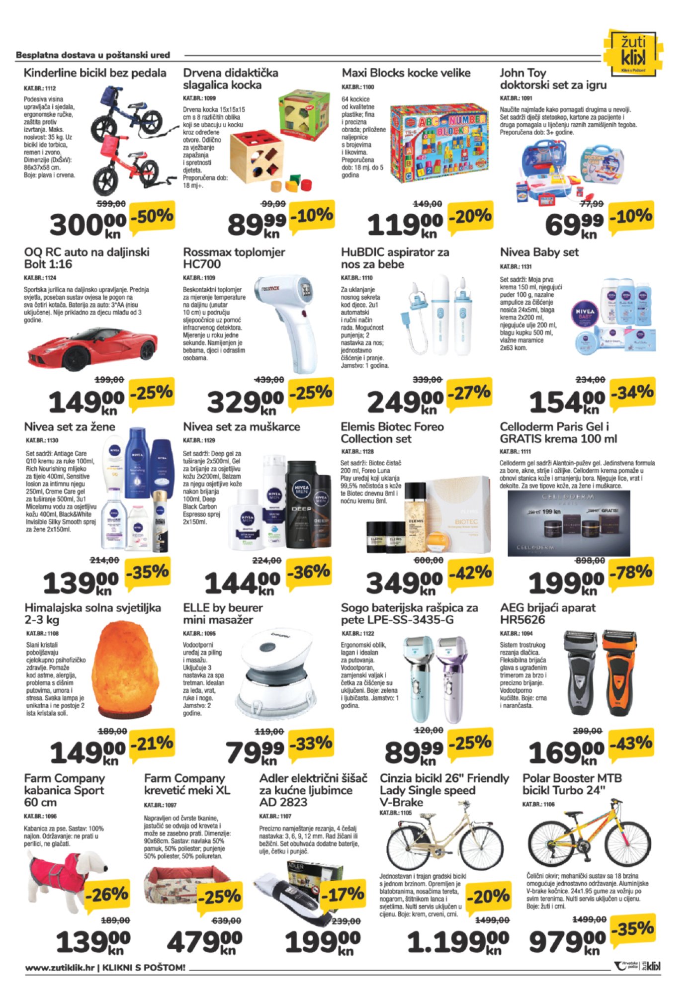 Hrvatska pošta katalog Žuti klik od 01.09.-30.09.2019.