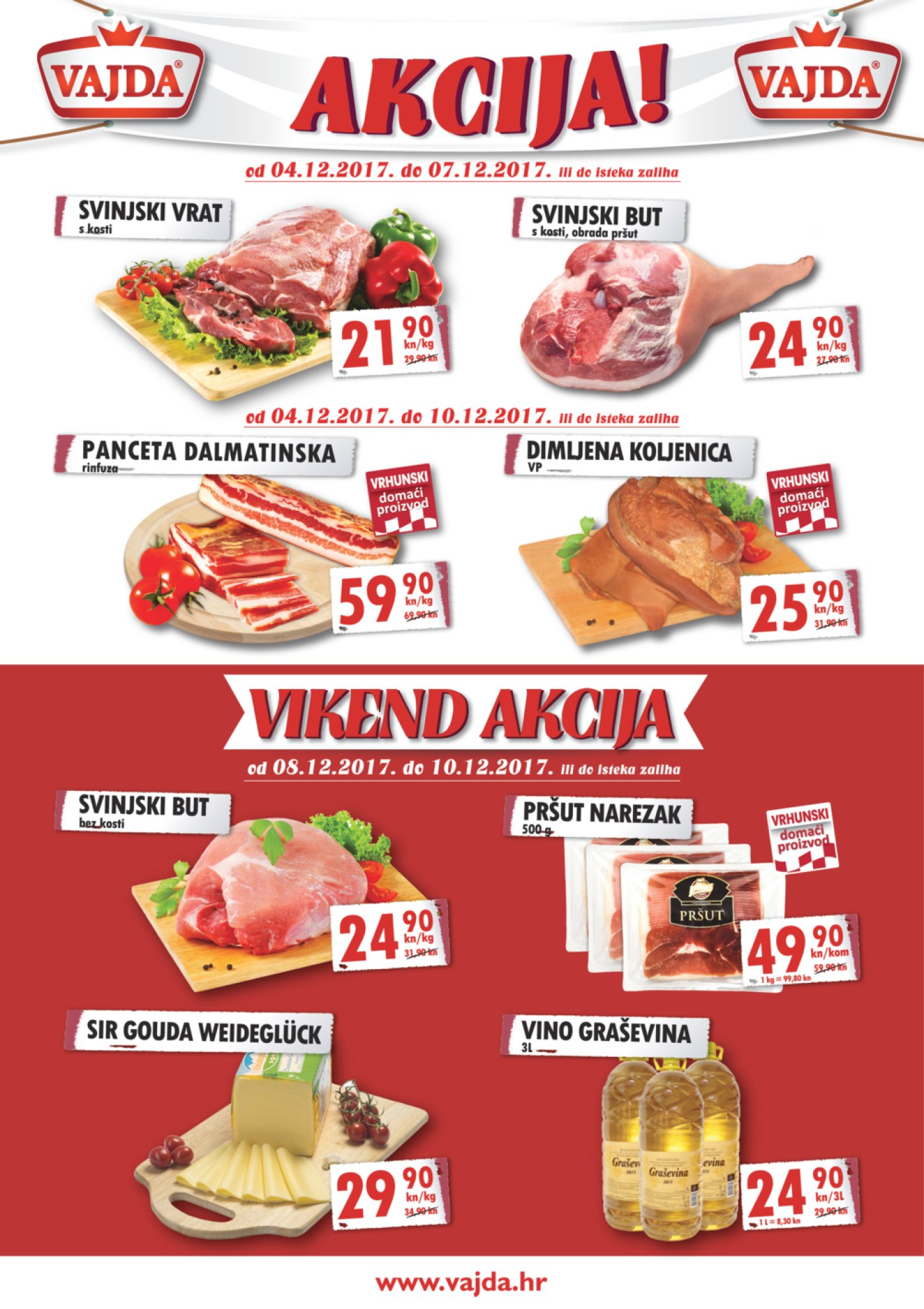 Vajda letak Tjedna akcija i vikend akcija 04.12.-10.12.2017