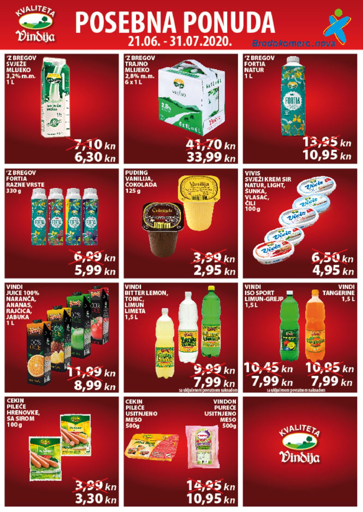 Brodokomerc letak Vindija 21.06.-31.07.2020.