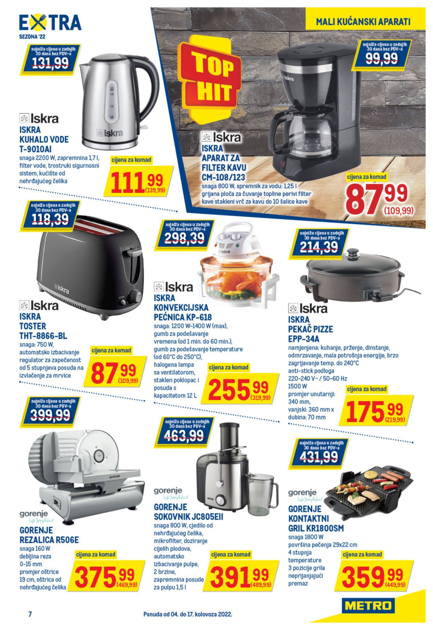 Metro katalog Neprehrana 04.08.-17.08.2022.