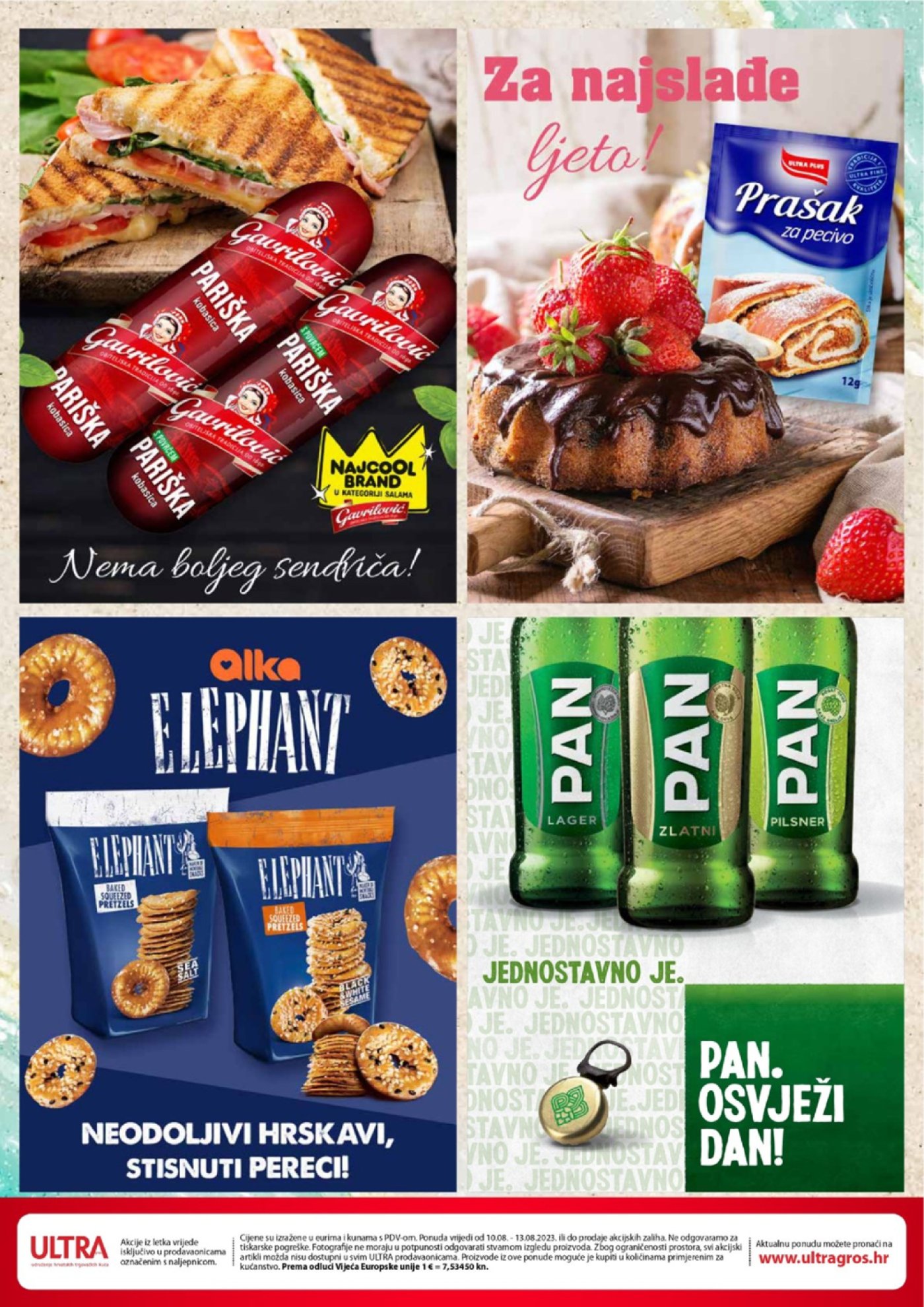 Prehrana katalog Ultra gros Akcija 10.08.-13.08.2023.