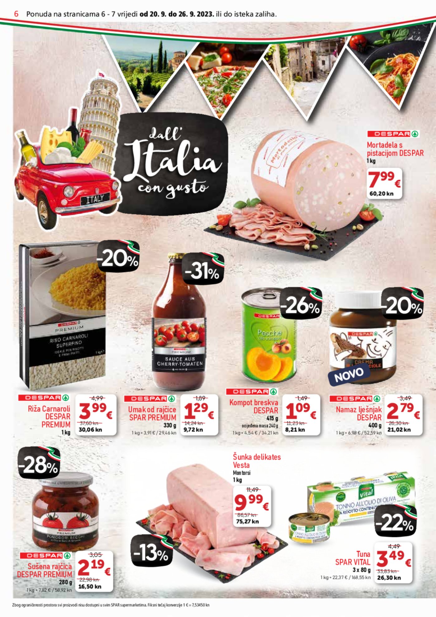 SPAR katalog Akcija 20.09.-26.09.2023.