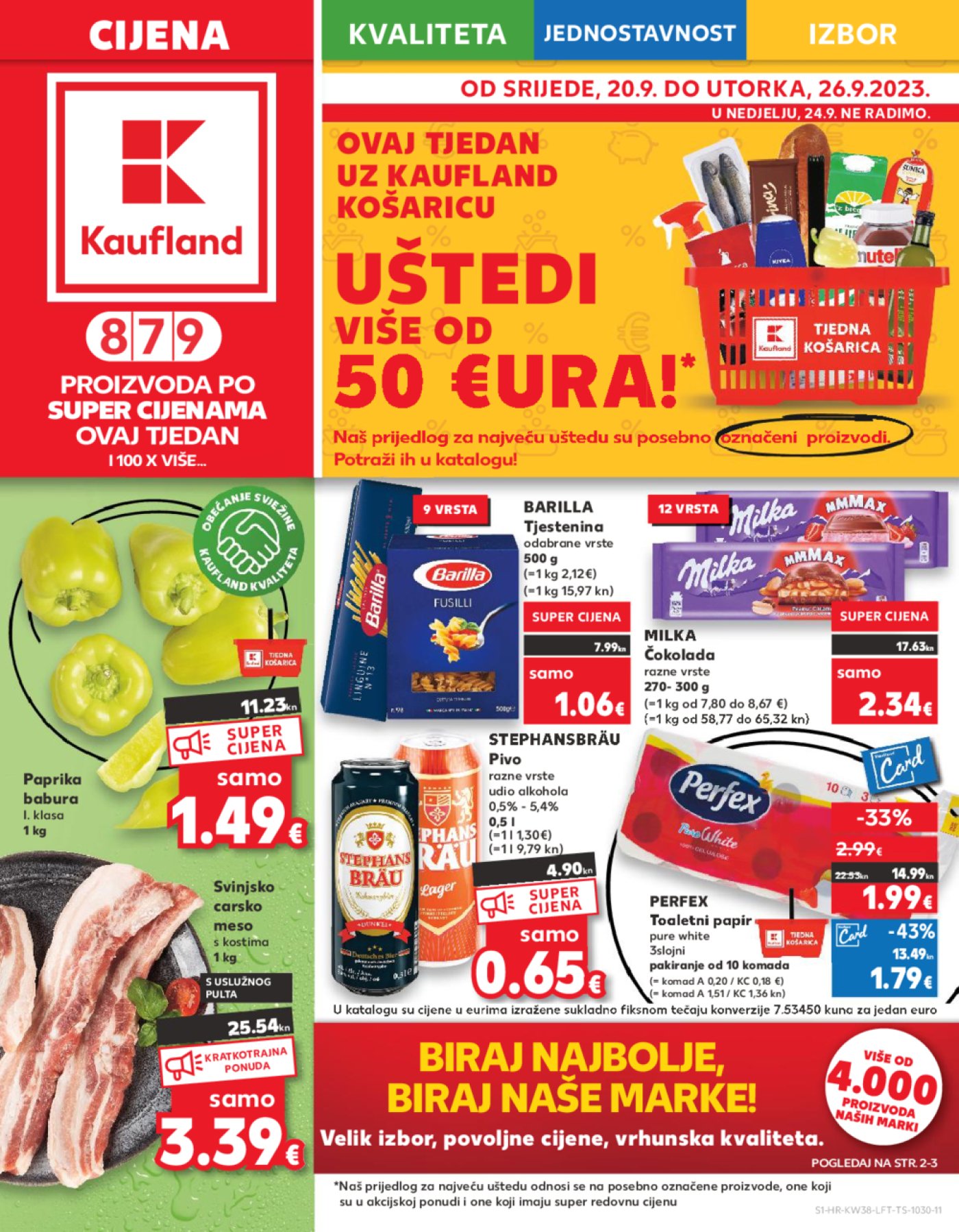 Kaufland katalog Akcija 20.09.-26.09.2023. Odabrane poslovnice