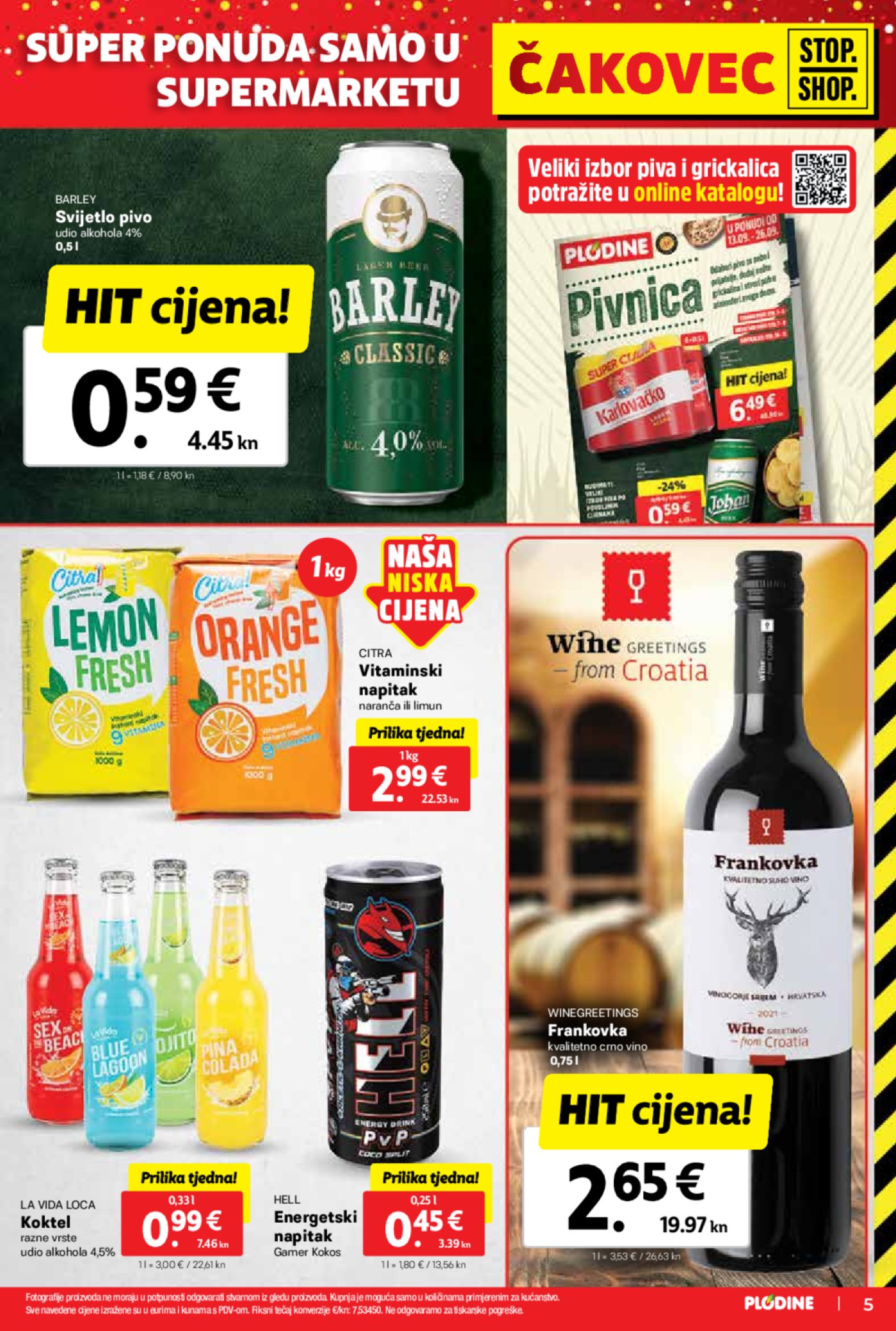 Plodine katalog Otvorenje supermarketa Čakovec 21.09.-26.09.2023.