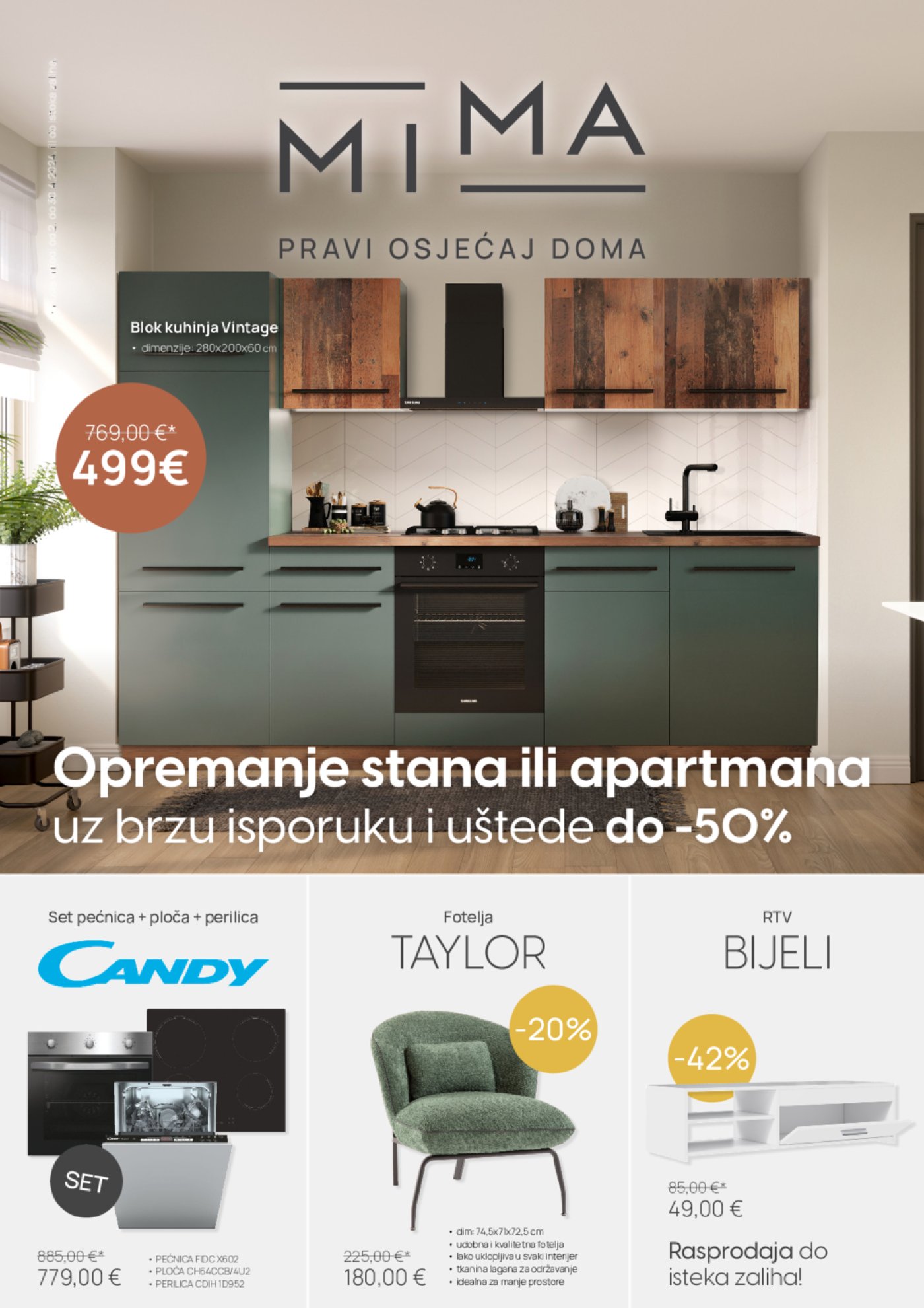 Namještaj Mima katalog Opremanje stana ili apartmana 02.04.-30.04.2024.