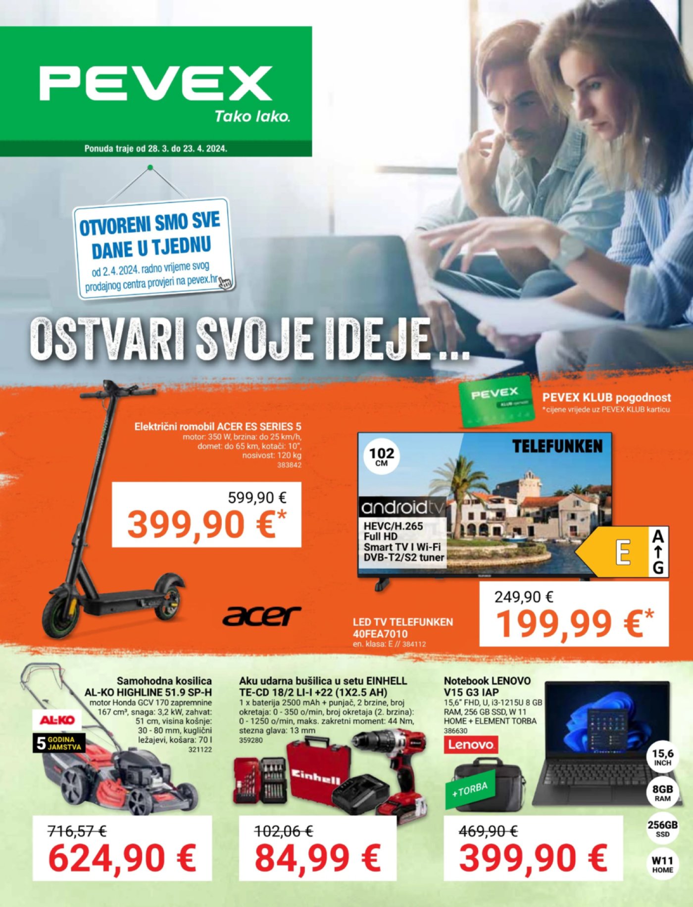 Pevex katalog Ostvari svoje ideje 28.03.-23.4.2024.