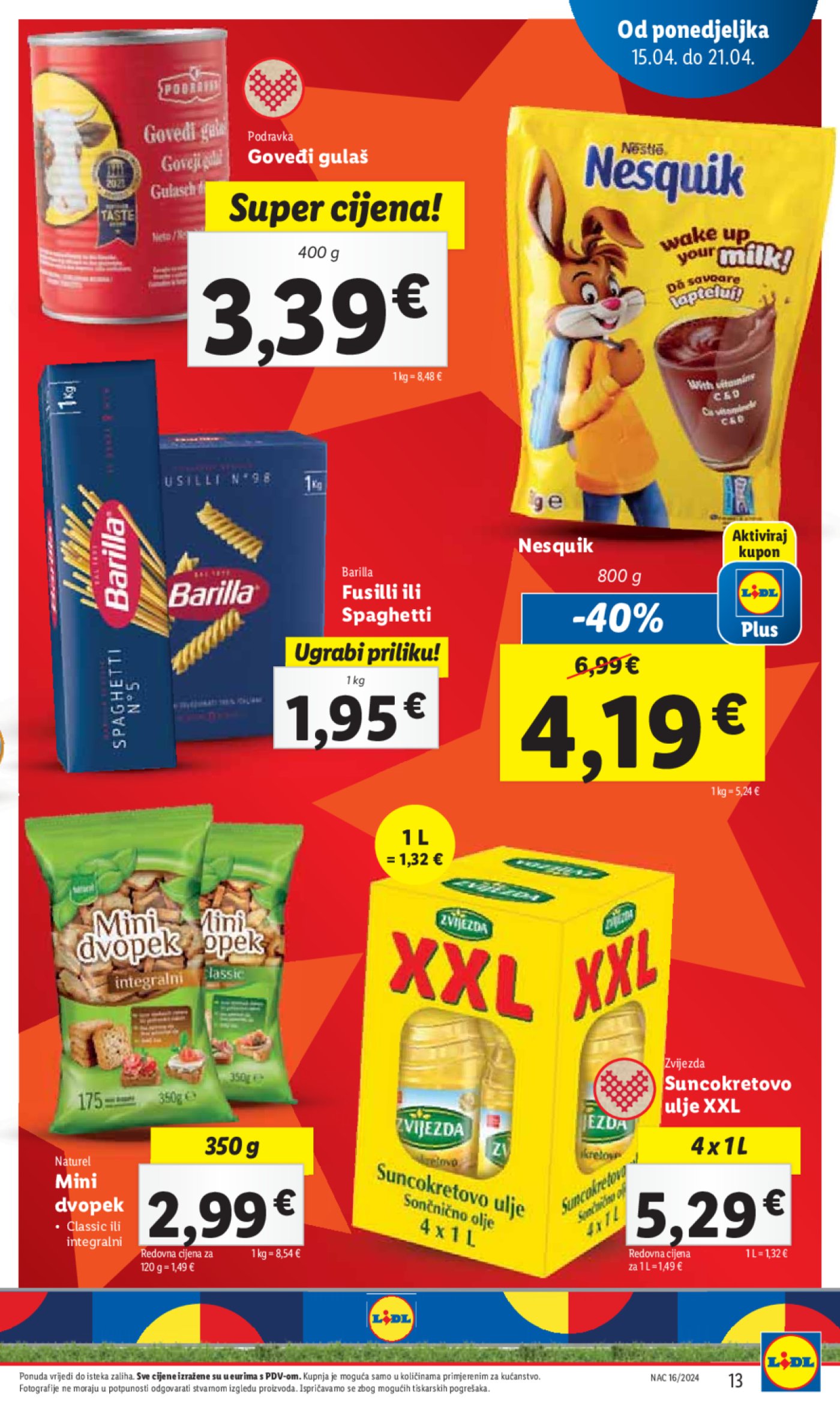 Lidl katalog Super ponuda od ponedjeljka 15.04.-21.04.2024.