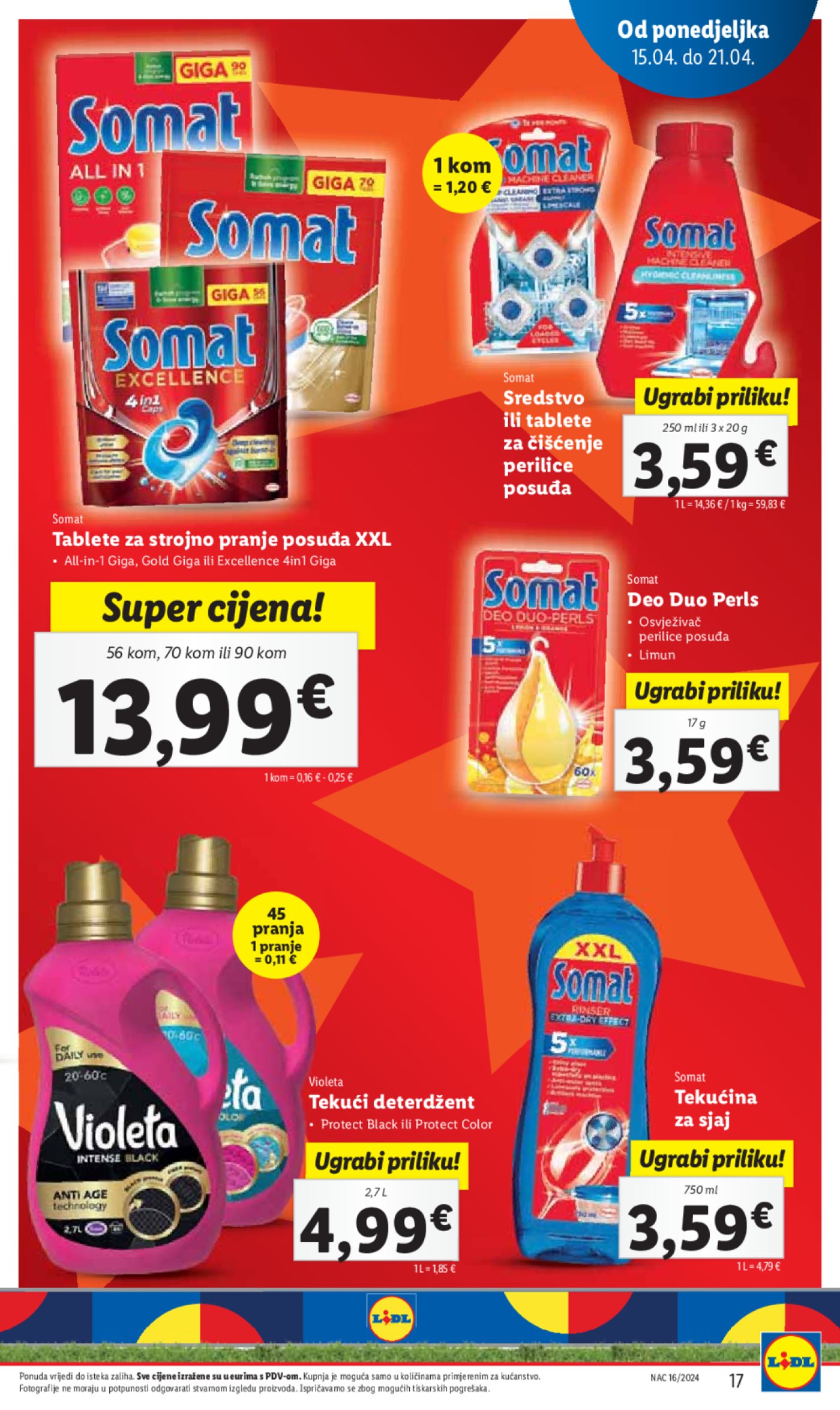 Lidl katalog Super ponuda od ponedjeljka 15.04.-21.04.2024.