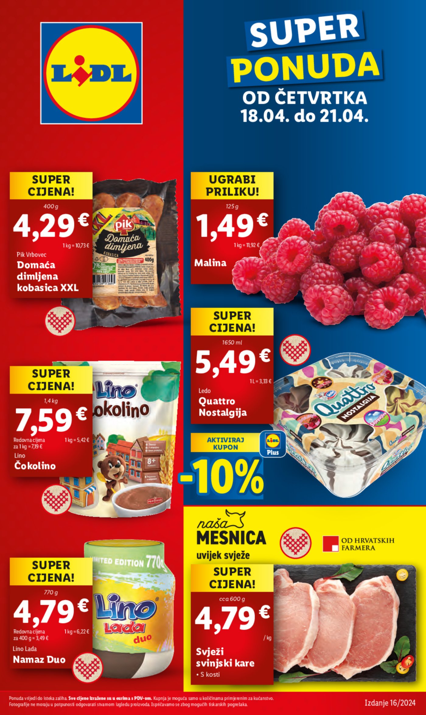 Lidl super ponuda od četvrtka 18.04. - 21.04.2024.