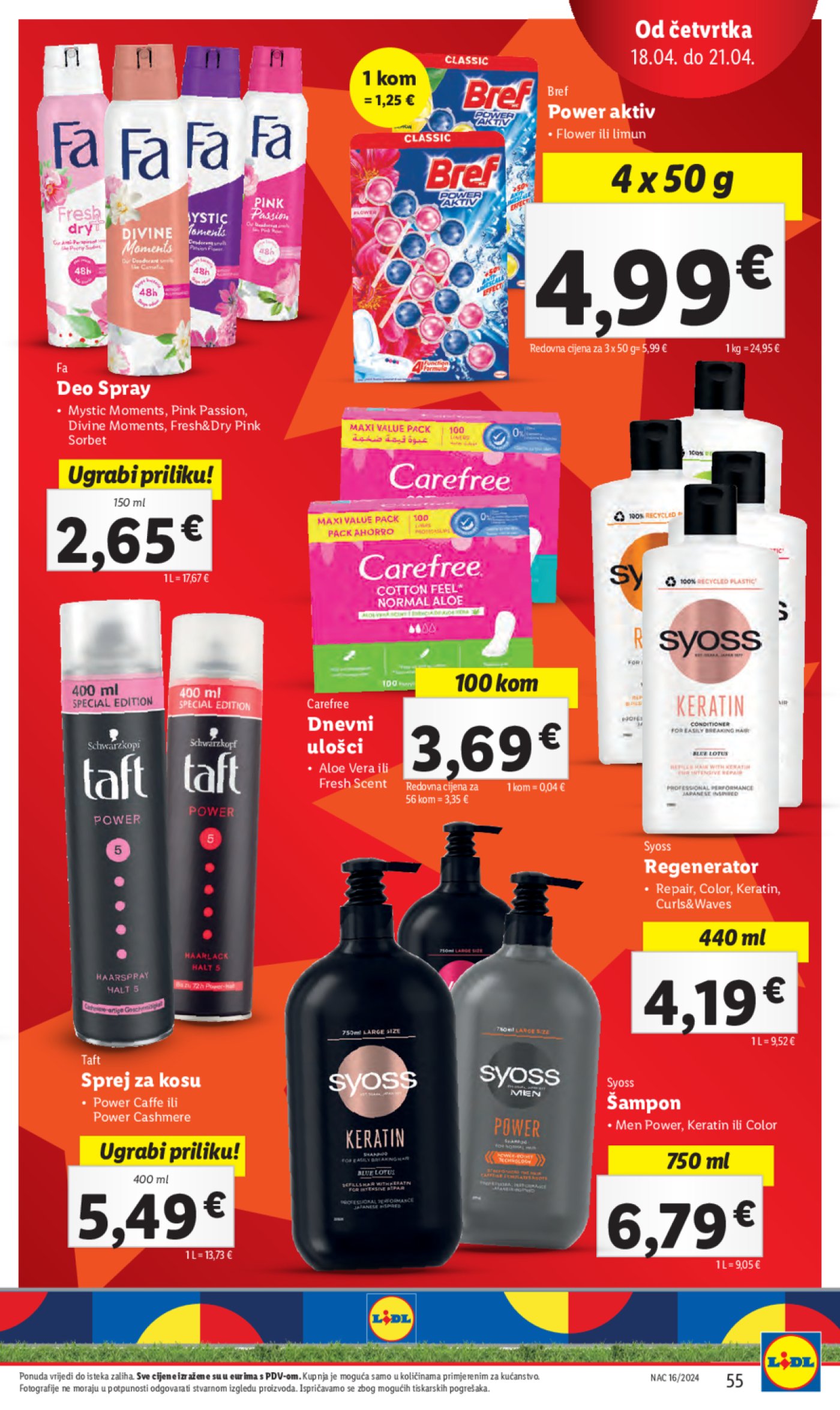 Lidl super ponuda od četvrtka 18.04. - 21.04.2024.