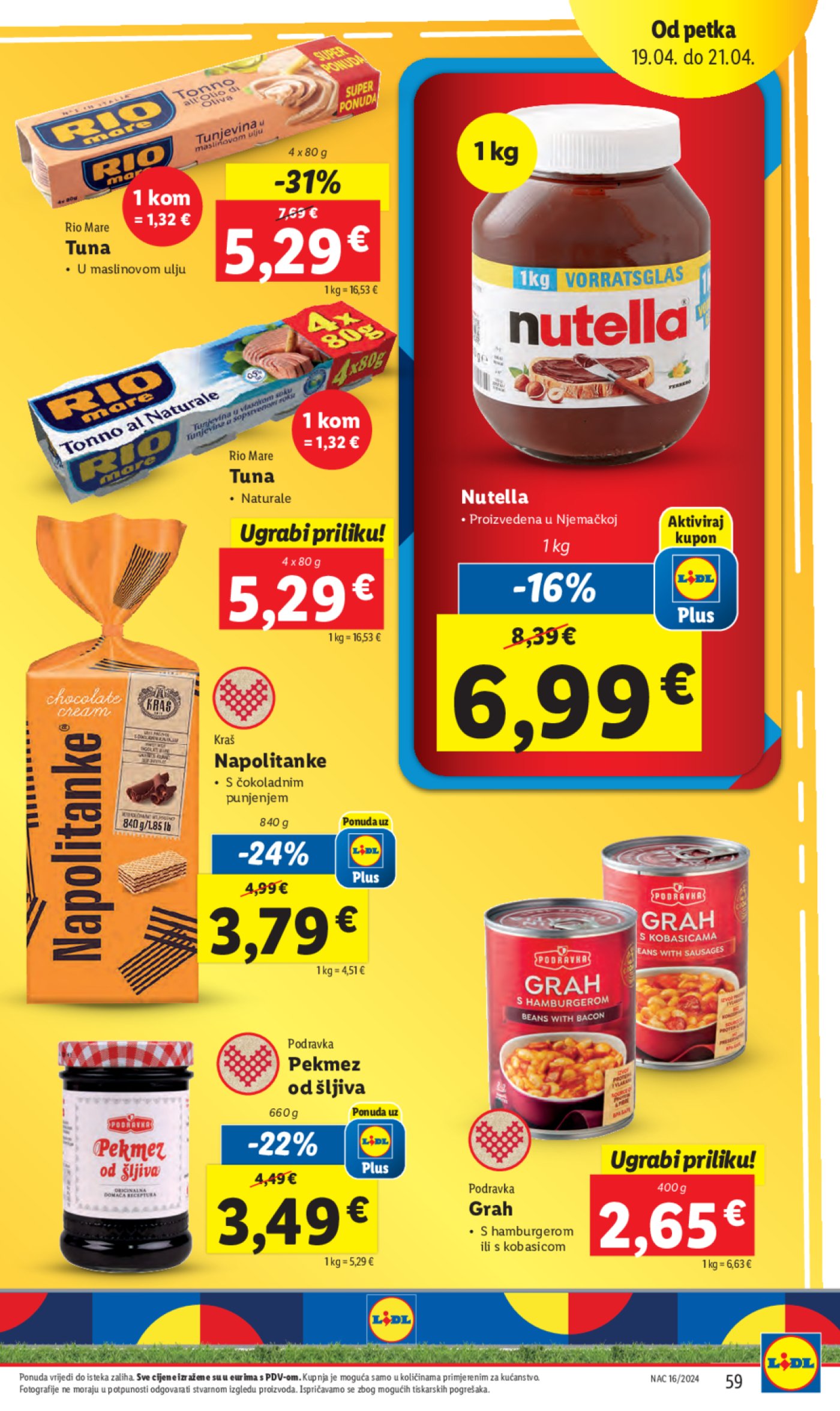 Lidl super ponuda od četvrtka 18.04. - 21.04.2024.
