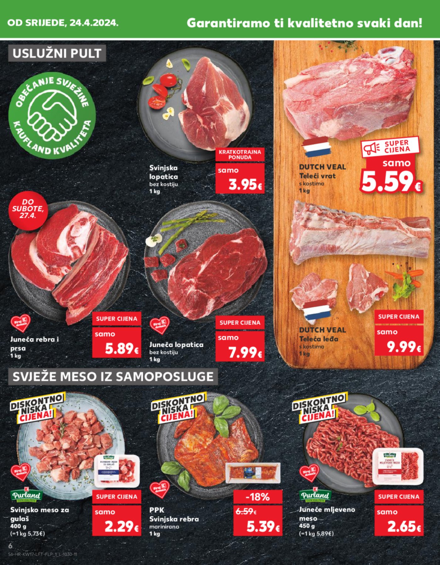 Kaufland katalog Akcija 24.04.-30.04. Ka, Kc, St, Ri, NG, Vž, Pž, SB, Bj, Zp, Sinj, Zabok, BNM