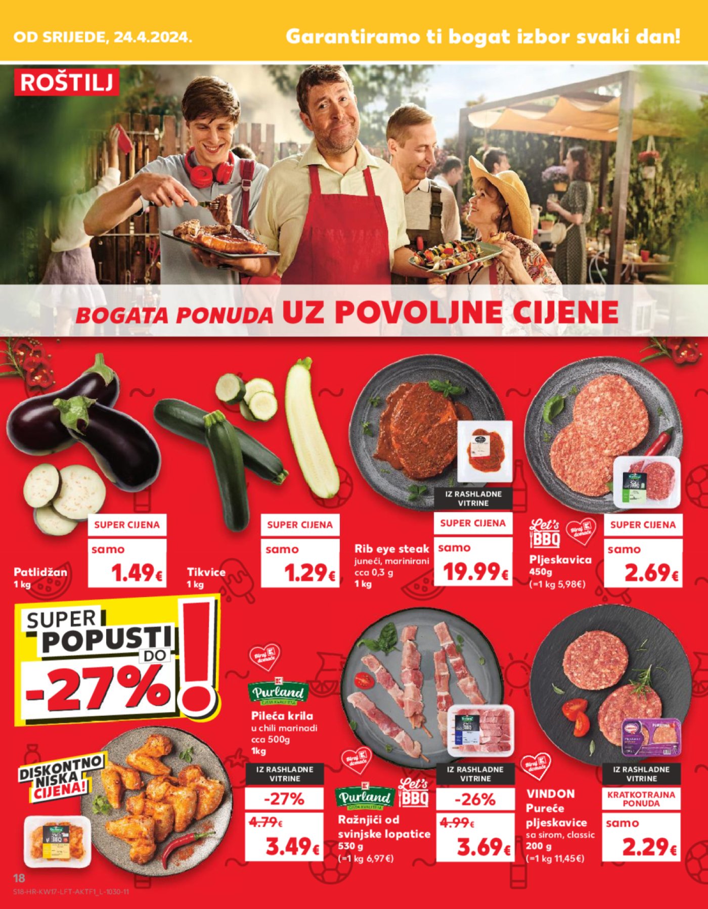 Kaufland katalog Akcija 24.04.-30.04. Ka, Kc, St, Ri, NG, Vž, Pž, SB, Bj, Zp, Sinj, Zabok, BNM