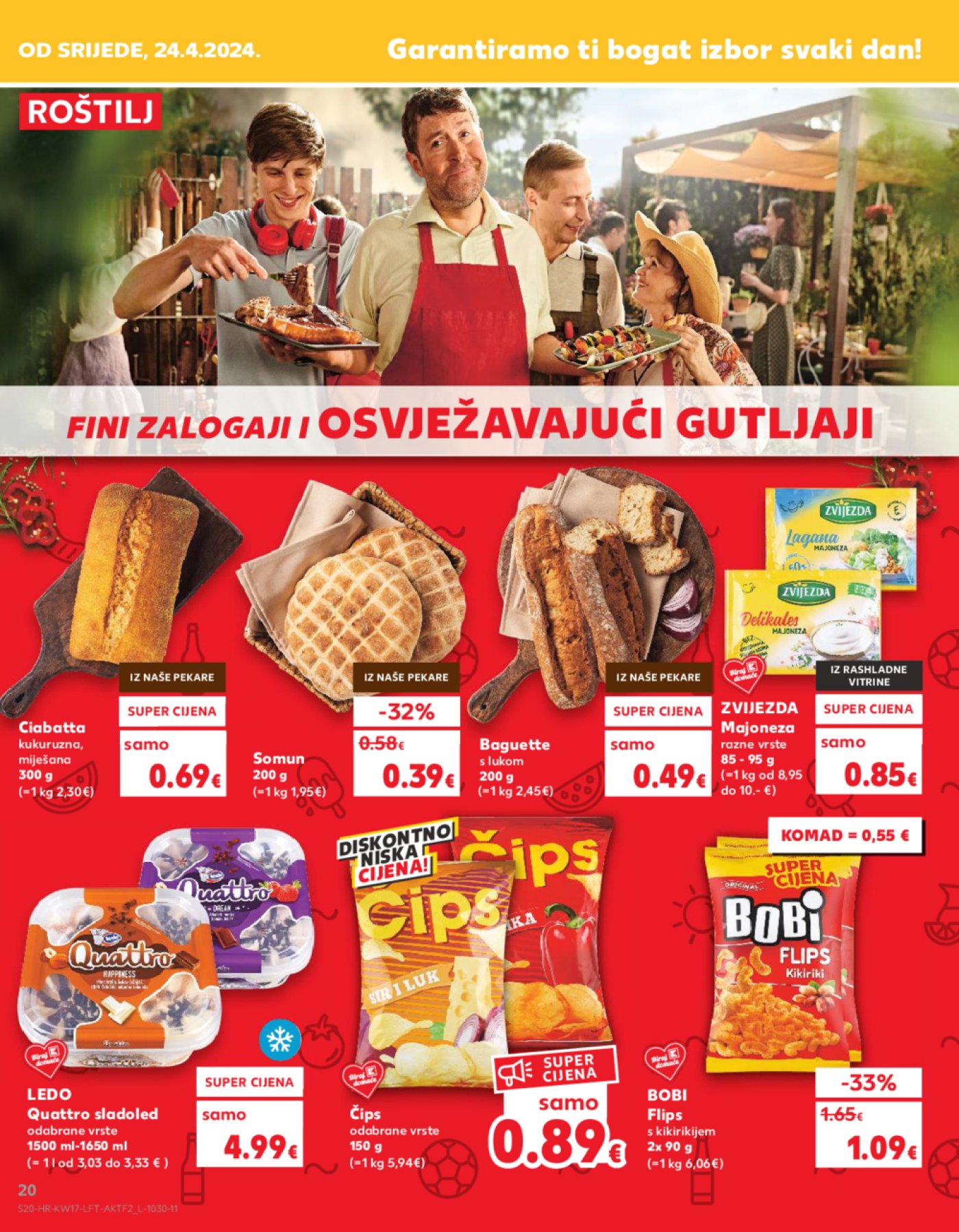 Kaufland katalog Akcija 24.04.-30.04. Ka, Kc, St, Ri, NG, Vž, Pž, SB, Bj, Zp, Sinj, Zabok, BNM