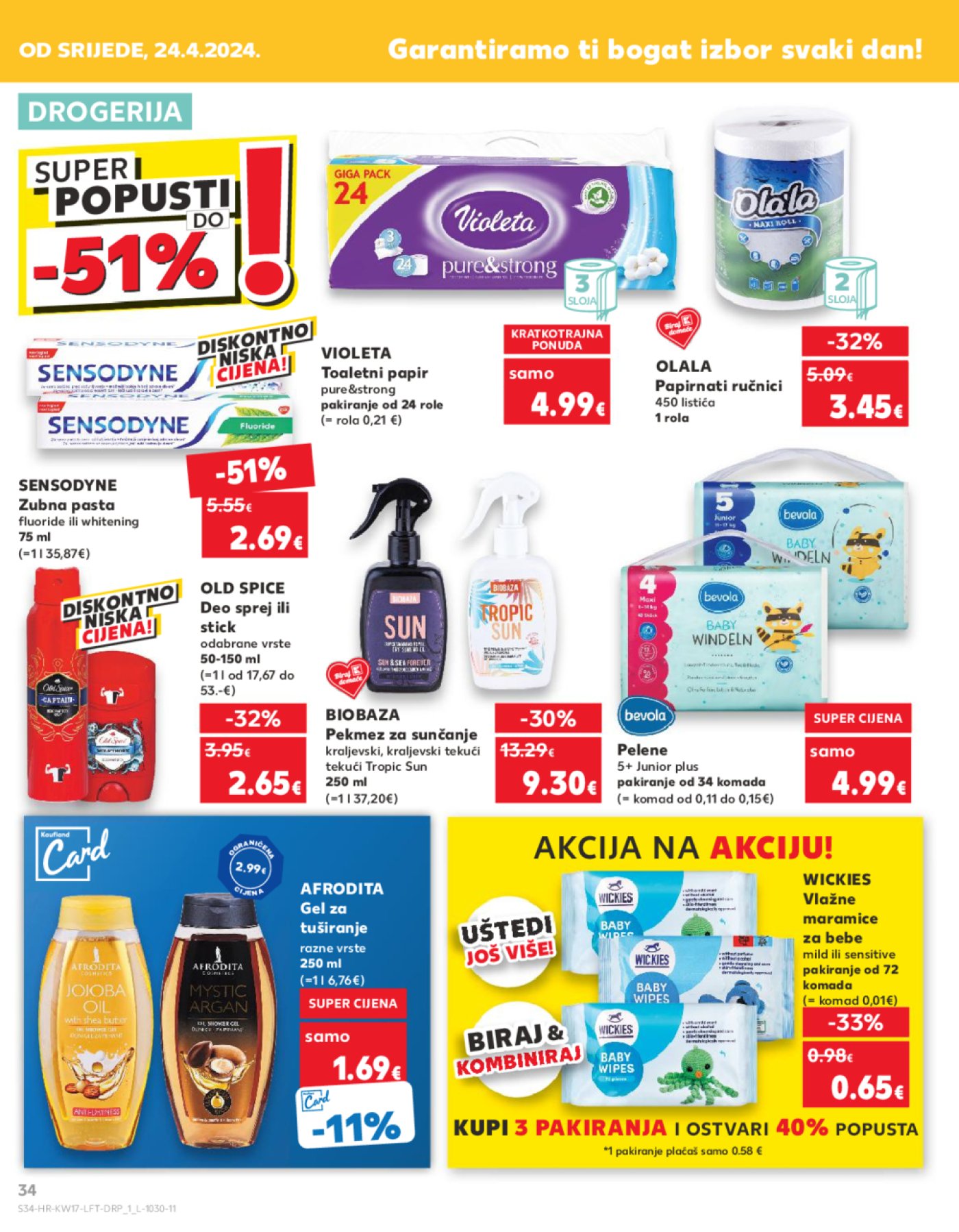 Kaufland katalog Akcija 24.04.-30.04. Ka, Kc, St, Ri, NG, Vž, Pž, SB, Bj, Zp, Sinj, Zabok, BNM