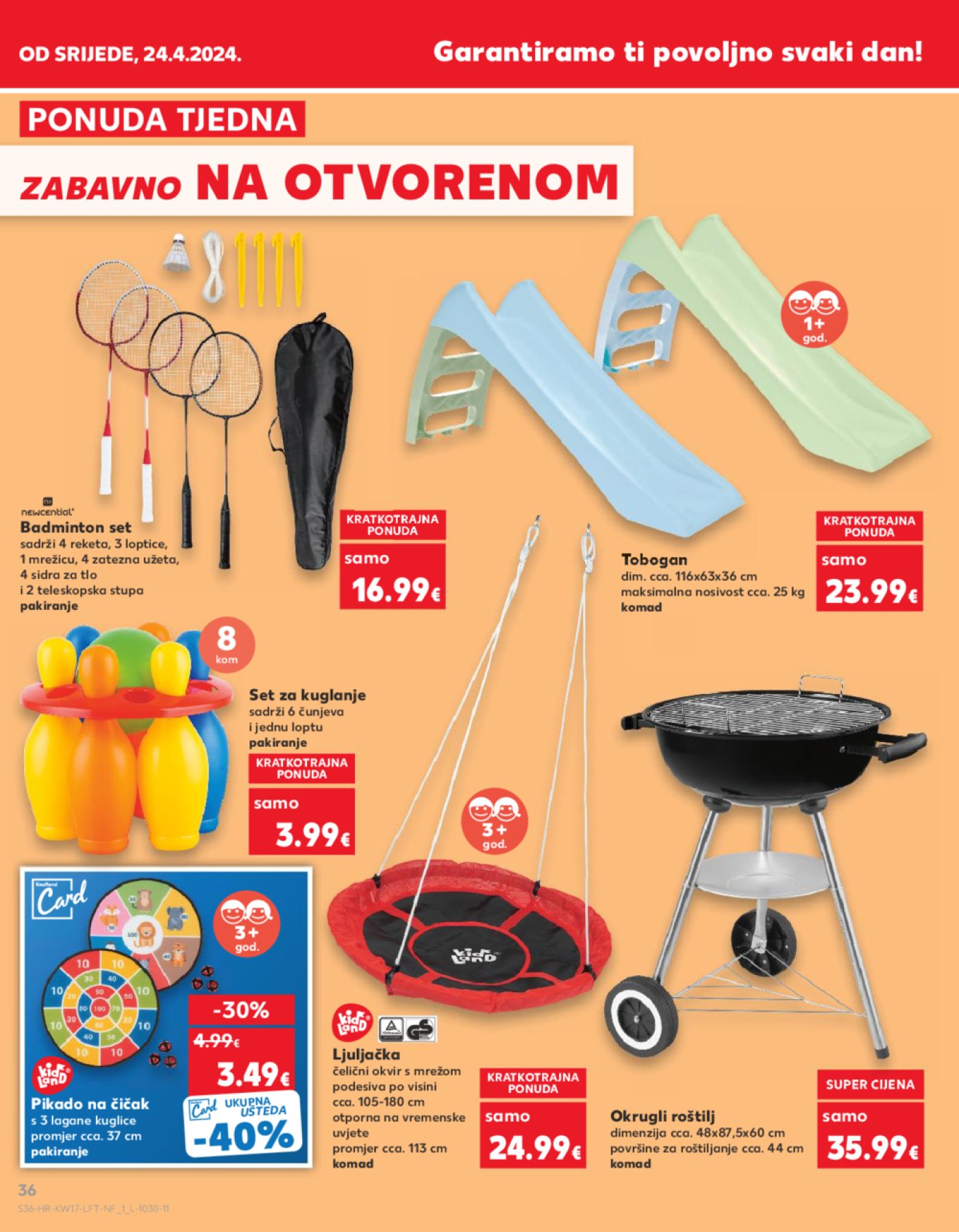 Kaufland katalog Akcija 24.04.-30.04. Ka, Kc, St, Ri, NG, Vž, Pž, SB, Bj, Zp, Sinj, Zabok, BNM