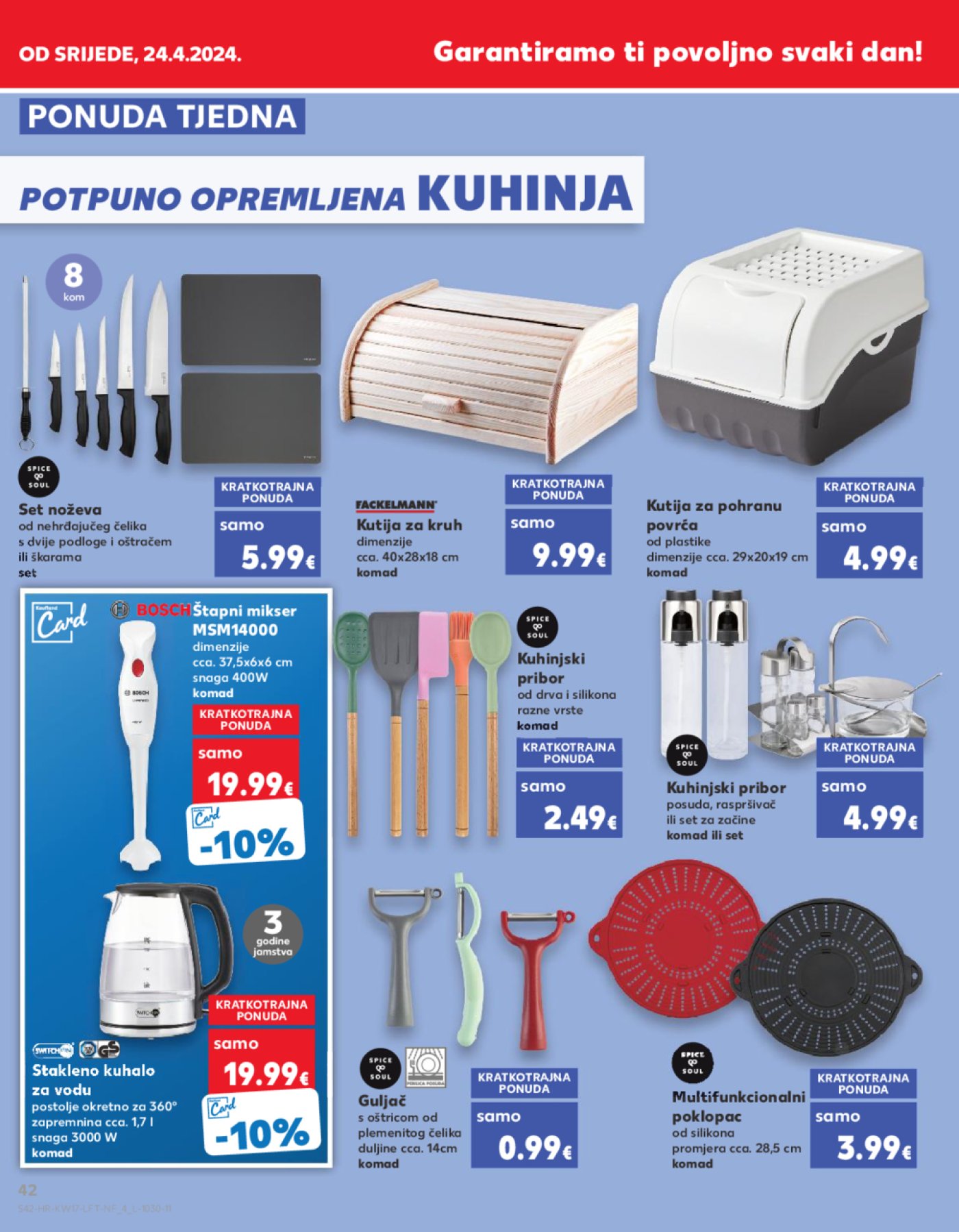 Kaufland katalog Akcija 24.04.-30.04. Ka, Kc, St, Ri, NG, Vž, Pž, SB, Bj, Zp, Sinj, Zabok, BNM