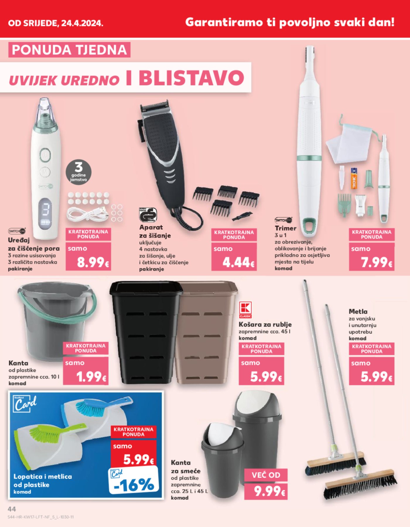 Kaufland katalog Akcija 24.04.-30.04. Ka, Kc, St, Ri, NG, Vž, Pž, SB, Bj, Zp, Sinj, Zabok, BNM