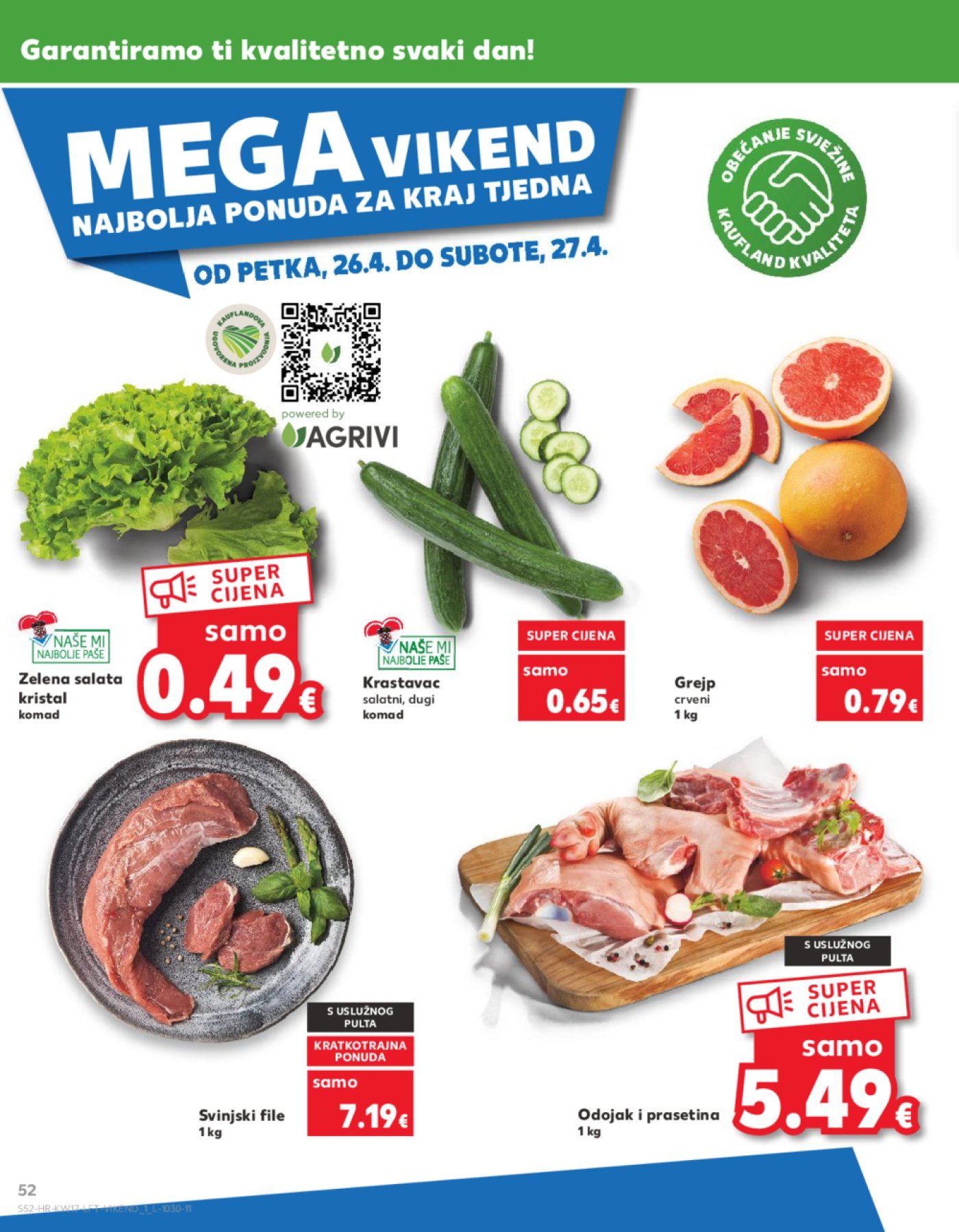 Kaufland katalog Akcija 24.04.-30.04. Ka, Kc, St, Ri, NG, Vž, Pž, SB, Bj, Zp, Sinj, Zabok, BNM