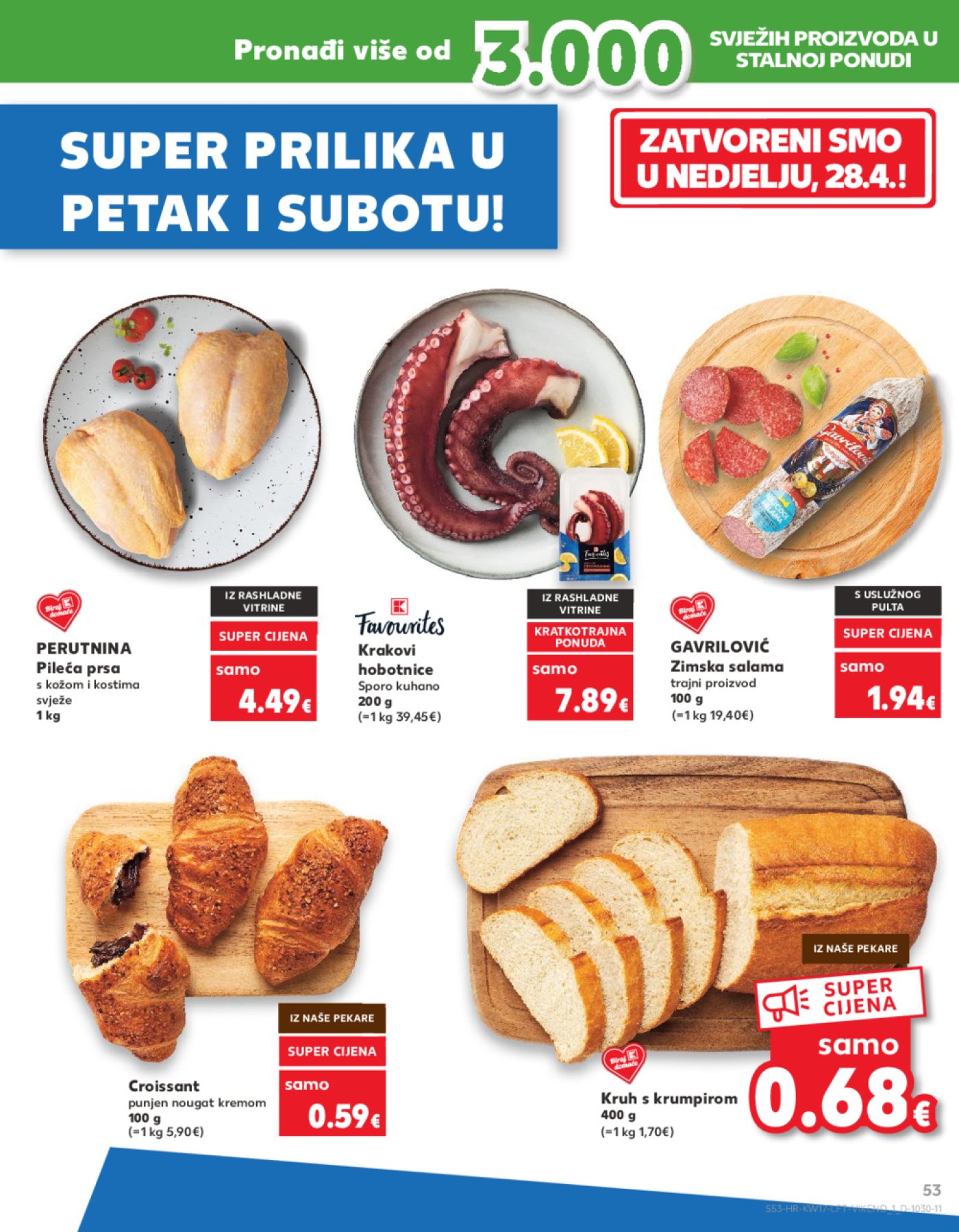Kaufland katalog Akcija 24.04.-30.04. Ka, Kc, St, Ri, NG, Vž, Pž, SB, Bj, Zp, Sinj, Zabok, BNM
